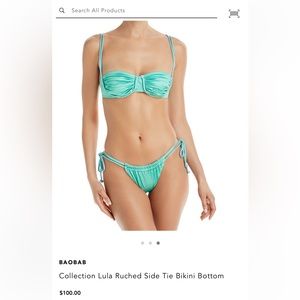 Lula Ruched Bikini Top & Lula Ruched
Side Tie Bikini Bottom Turquoise